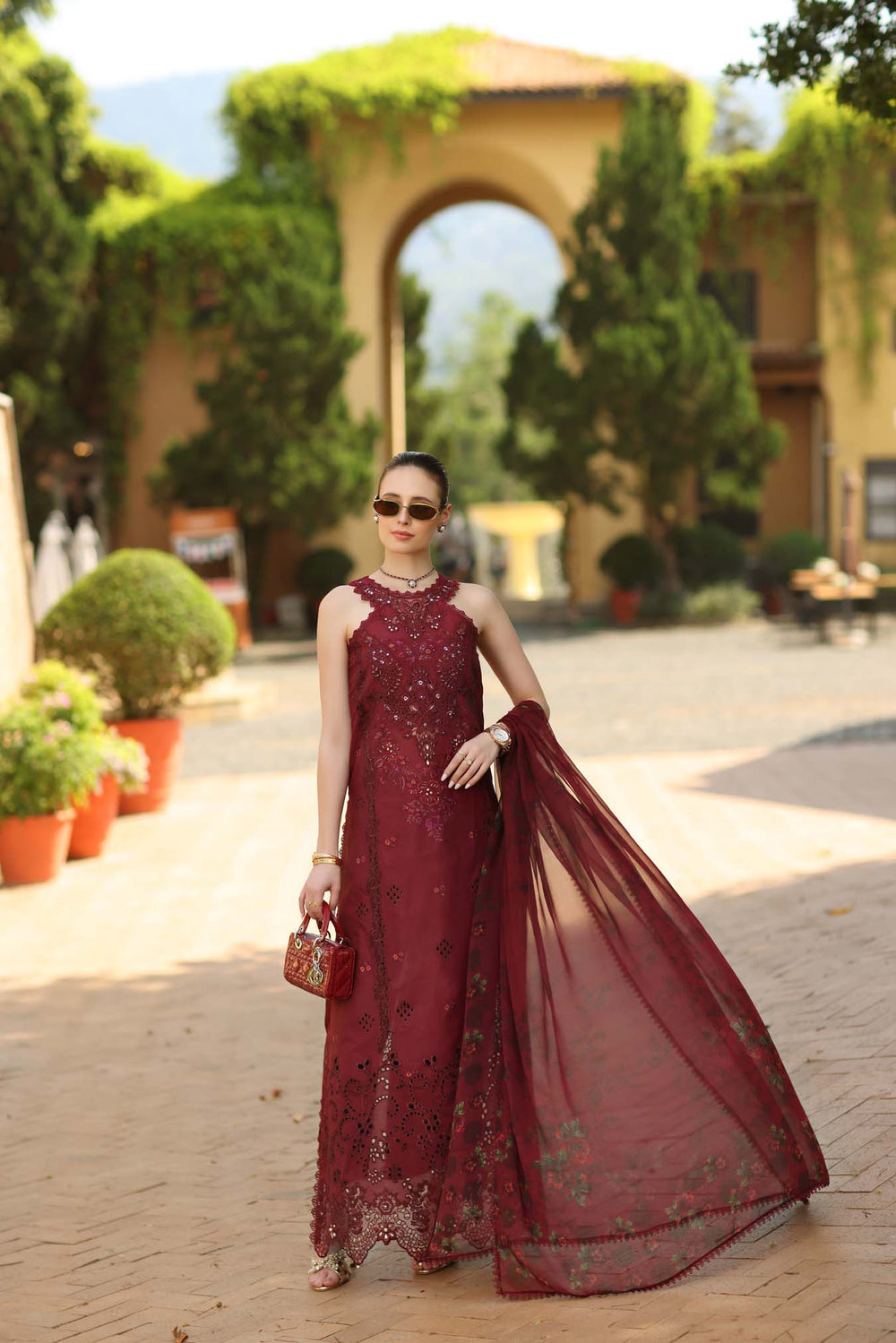 Buy Noor Luxury Eid Schiffli Laserkari '26 - Vol 2 | D12 - Amalfi Rouge Lawn Suit from Lebaasonline Largest Pakistani Clothes Stockist in the UK Shop Noor Pakistani Lawn 2026 EID COLLECTION Saira Shakira COLLECTION 2026 Afrozeh EID COLLECTION '26 ONLINE UK for Wedding, Party NIKAH OUTFIT Indian & Pakistani Summer Dresses UK USA UAE DUBAI Manchester