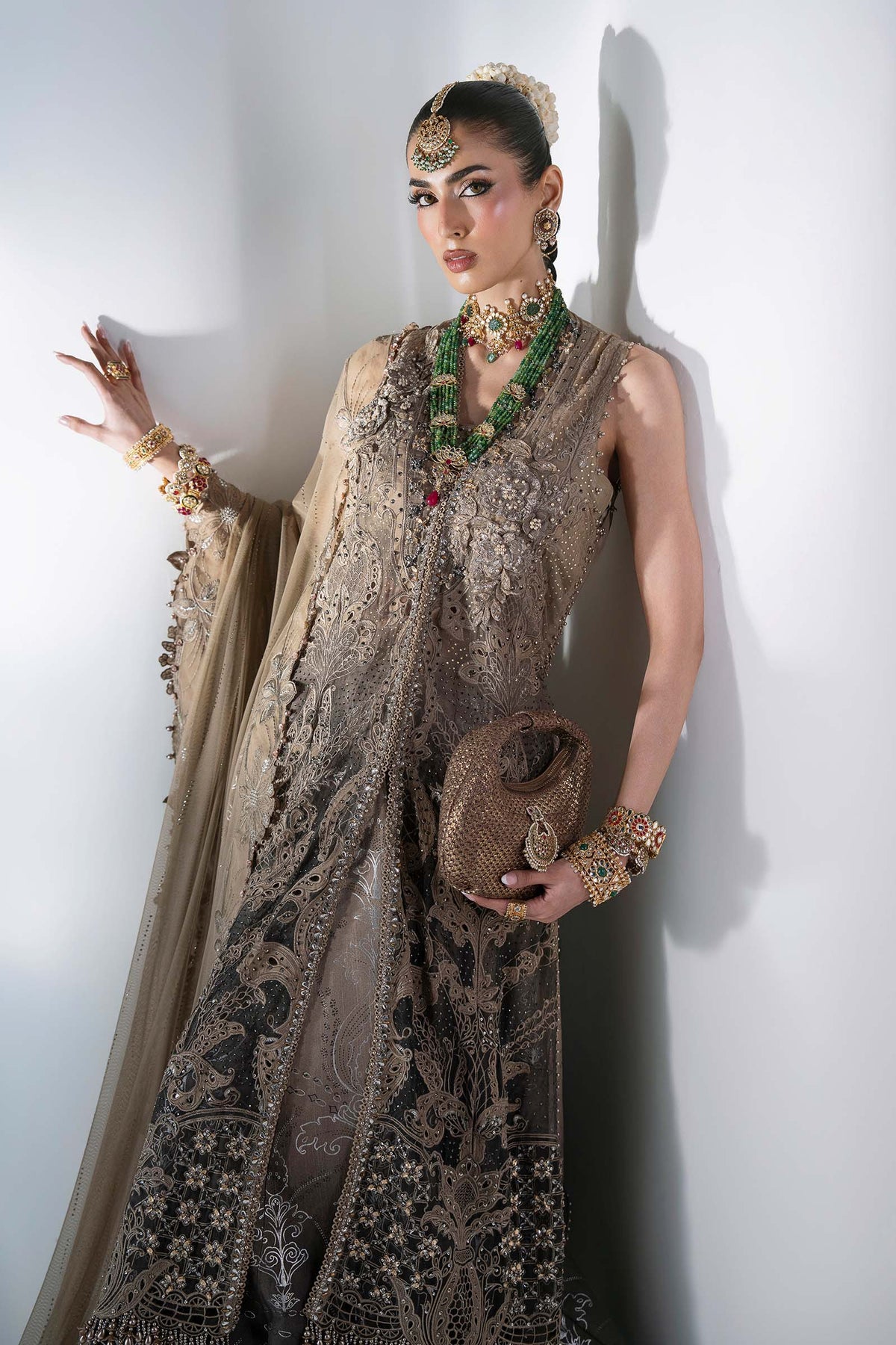 Maria B Mbroidered Wedding Edition '26 | BD-3102-Antique Bronze
