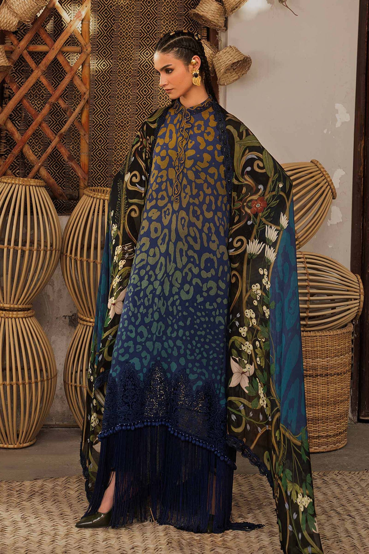 Maria B M Prints Fall 2026 printed Linen and Silk Pakistani outfit