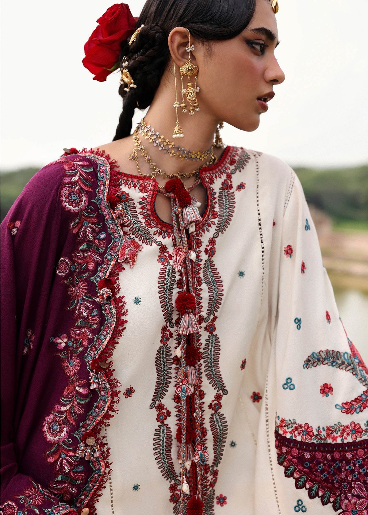 Hussain Rehar Karandi 2025 LEBAASONLINE Available on our website. We have exclusive variety of PAKISTANI DRESSES ONLINE. This wedding season get your unstitched or customized dresses from our PAKISTANI BOUTIQUE ONLINE. PAKISTANI DRESSES IN UK, USA, Lebaasonline at SALE price!