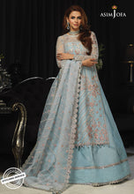 Load image into Gallery viewer, Buy ASIM JOFA | ISHQ-E-NAUBAHAR COLLECTION | AJN-15 Steel Blue color Pakistani Clothes online UK exclusively from lebaasonline website. We have Pakistani designer brands UK Asim Jofa, Maria B, Baroque UK. Get yours customized for Evening, Party Wear or Wedding dresses online USA, UK, France at Lebaasonline only.