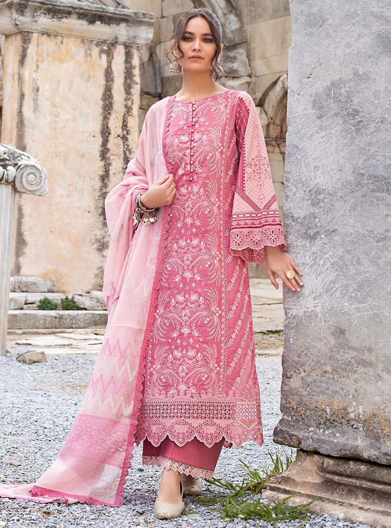 ZAINAB CHOTTANI CHIKANKARI 2021 LAALAY-4B Pink Dress with Swarovski Crystals and Embroidered Chiffon Fabric. LebaasOnline has Zainab Chottani Pakistani NIKAH OUTFITS MARIA B M PRINT ORIGINAL for Online Shopping Worldwide delivering to the UK Birmingham and USA selling 100% original Pakistani Designer Wedding Suits