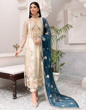 Load image into Gallery viewer, Buy EMAAN ADEEL | BELLE ROBE | EDITION 3 | White Dress @LebaasOnline Net Embroidered had mirror work, New Indian &amp; Pakistani Designer Partywear Suits at our DESIGNER BOUTIQUE UK is available with us PAKISTANI BRIDAL DRESSES ONLINE UK can be easily customized for evening/party wear. Get Express shipping in USA, Norway
