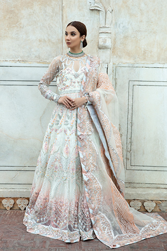 Buy AJR Alif Luxury Wedding Collection 2022 | 07 Pakistani Bridal Dresses Available for in Sizes Modern Printed embroidery dresses on lawn & luxury cotton designer fabric created by Khadija Shah from Pakistan & for SALE in the UK, USA, Malaysia, London. Book now ready to wear Medium sizes or customise @Lebaasonline.