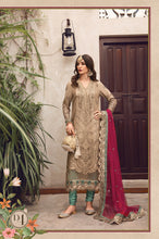 Load image into Gallery viewer, Buy MARIA B SATEEN Beige and Hot Pink PAKISTANI GARARA SUITS ONLINE  USA with customization. We have various brands such as MARIA B WEDDING DRESSES. PAKISTANI WEDDING DRESSES BIRMINGHAM are trending in evening/party wear. MARIA B SALE dresses can be stitched in UK, USA, France, Austria ate Lebaasonline in SALE!