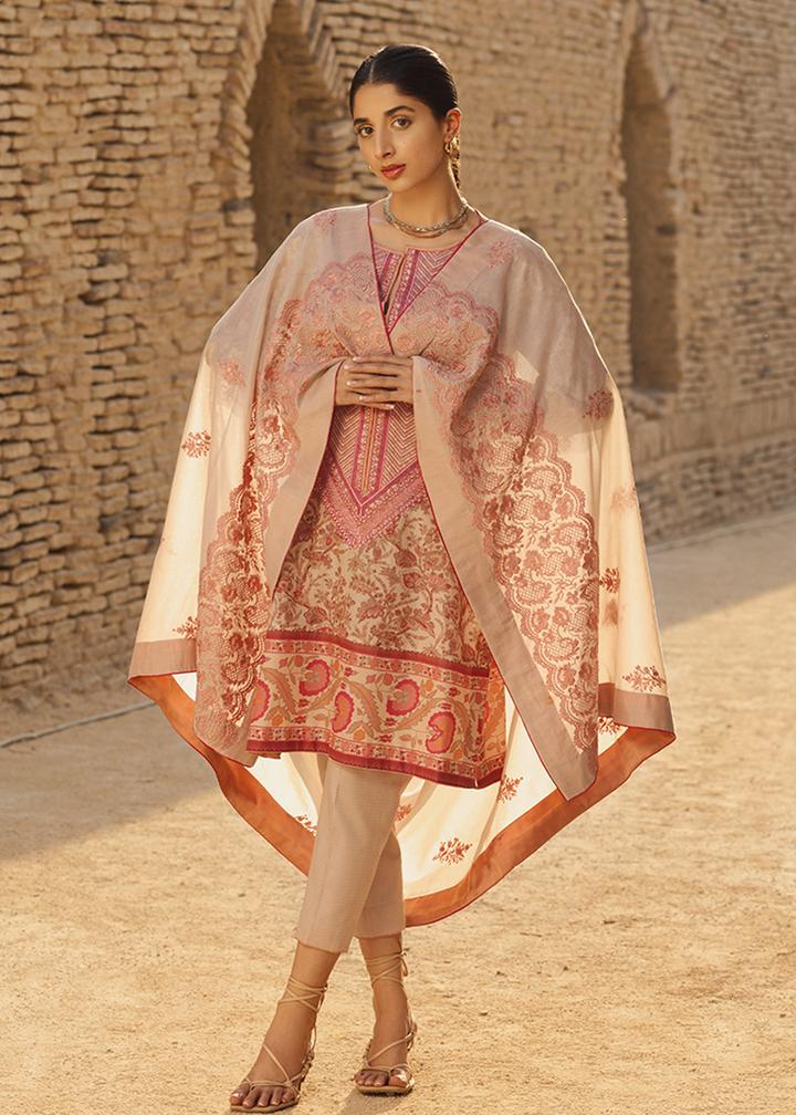 Buy TENA DURRANI | PREMIUM LUXURY LAWN 2021 | Rosette Light Pink Lawn Dress exclusively from our website all over the world. We are stockists of Tena Durrani Lawn 2021 collection  Maria b, Pakistani dresses online, Various Asian dresses UK Pakistani designer brand clothes can be bought from Lebaasonline in UK, Spain