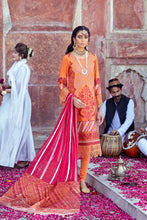 Load image into Gallery viewer, Buy NUREH EID FESTIVE COLLECTION 2021 | BANARAS Orange lawn Dress from our website for this Eid. This year make your wardrobe filled with elegant Eid collection We have Maria B, Nureh Eid collection, Imrozia chiffon collection unstitched and customization done. Buy Nureh Eid collection &#39;21 in USA, UK from lebaasonline