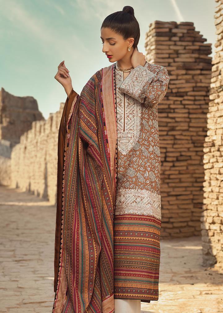 Buy TENA DURRANI | PREMIUM LUXURY LAWN 2021 | Travertine Brown Lawn Dress exclusively from our website all over the world. We are stockists of Tena Durrani Lawn 2021 collection  Maria b, Pakistani dresses online, Various Asian dresses UK Pakistani designer brand clothes can be bought from Lebaasonline in UK, Spain