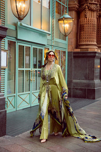 SOBIA NAZIR SILK COLLECTION 2022 | DESIGN 05 Green Silk collection is available @lebaasonline. We have latest silk collection of Sobia Nazir Silk, Maria B. Various Evening/ Party wear dresses online UK is available at our designer boutique with express shipping across world including UK, USA, France, Belgium at SALE!