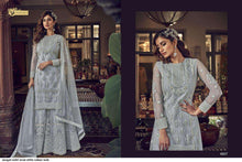 Load image into Gallery viewer, Buy SWAGAT VIOLET SNOW WHITE | 6607 Blue Butterfly top Soft silk inner suit for this Party season. Get yourself customized with our Latest Indian Wedding Wear this Wedding season. We have elegant collection of various brands such as Swagat Vipul at our online store. Get outfit in USA UK Austria from Lebaasonline