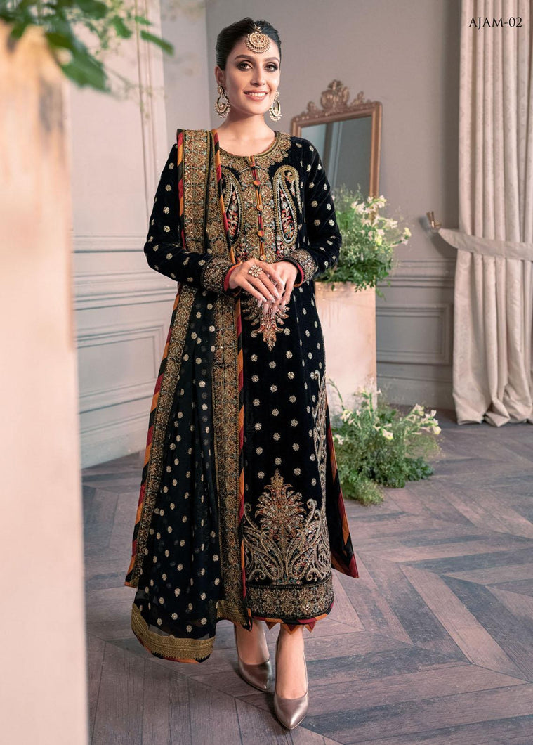 Shop ASIM JOFA - AYEZA VELVET COLLECTION 2022 @lebaasonline . Royal Velvet dresses with hand mirror work, New Indian Wedding dresses online USA & Pakistani Designer Partywear Suits in the UK and USA at LebaasOnline. Browse new Asim Jofa - MAHERMAH 2022 Sea Green Pakistani Dress & Nikah dresses SALE at LebaasOnline