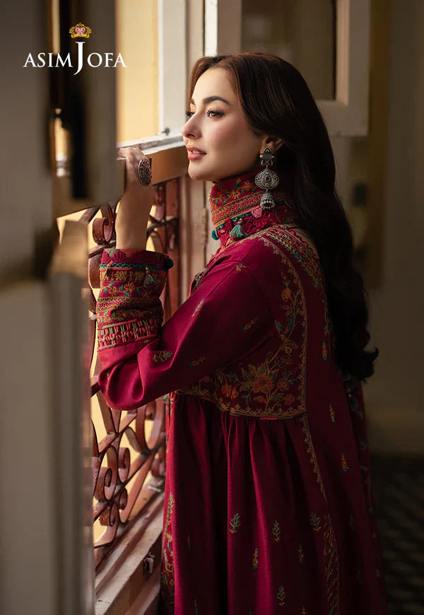 Asim Jofa Pashmina Embroidered Twill