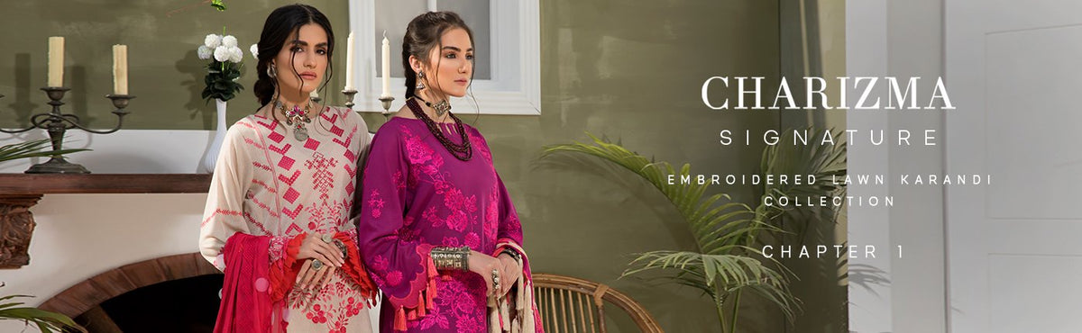 Charizma LAWN 2021 Indian Pakistani summer dresses in the UK & USA