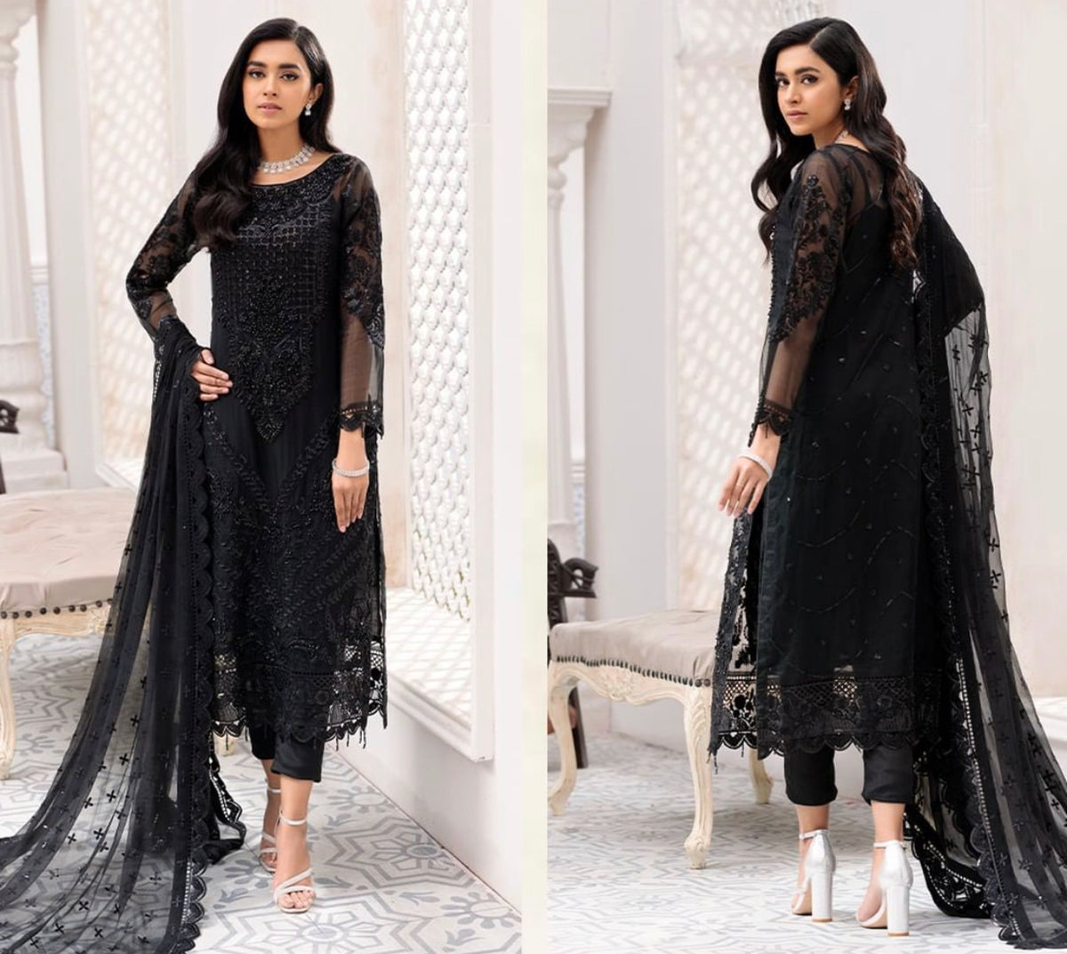 Eman Adeel Pakistani wedding party dresses 