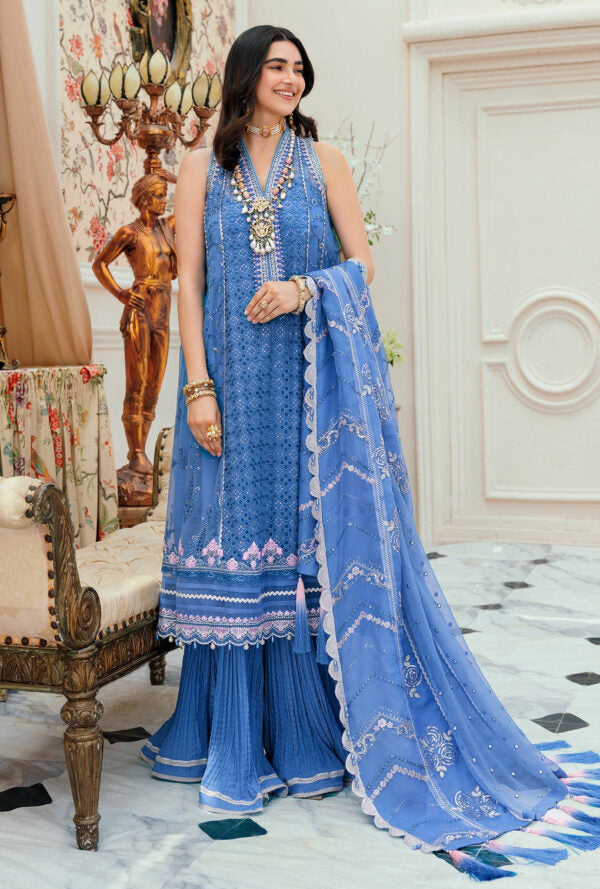 Noor Chiffon Laserkari 2023 by Saadia Asad | LEBAASONLINE