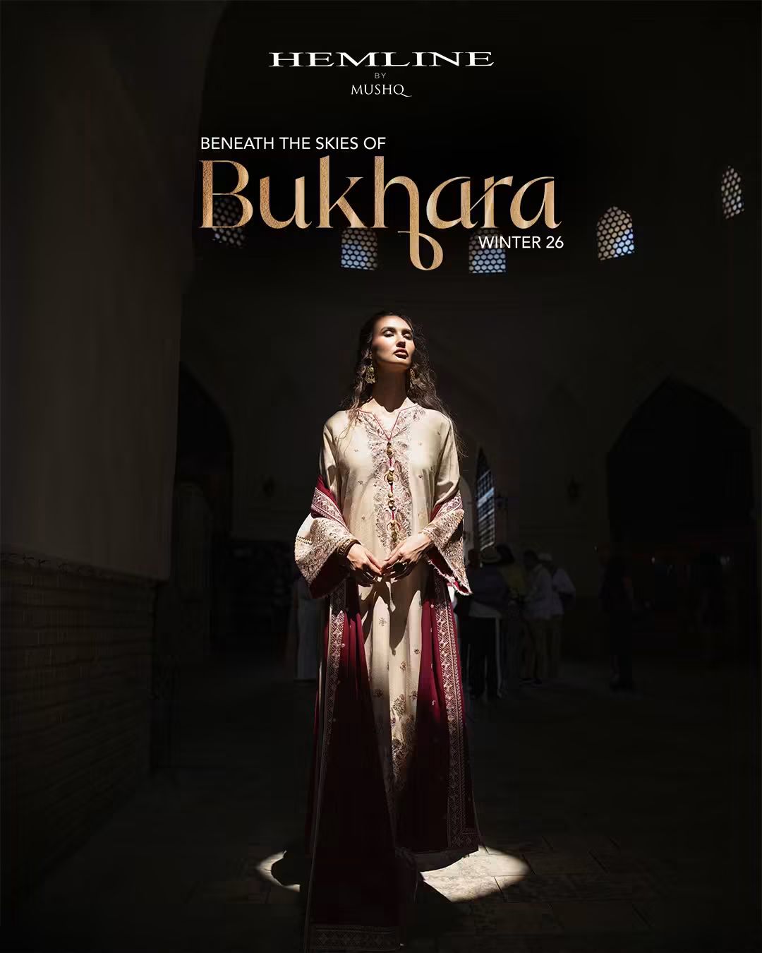 Pakistani designer suit from Hemline by Mushq Beneath the Skies of Bukhara