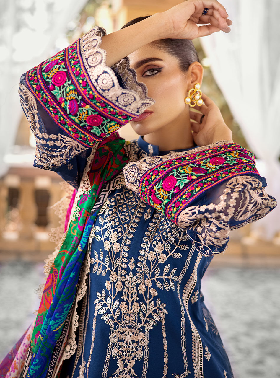 Buy Zainab Chottani | Luxury Lawn '23 Pakistani Embroidered Clothes For Women at Our Online Designer Boutique UK, Indian & Pakistani Wedding dresses online UK, Asian Clothes UK Jazmin Suits USA, Baroque Chiffon Collection 2023 & Eid Collection Outfits in USA on express shipping available @ store Lebaasonline