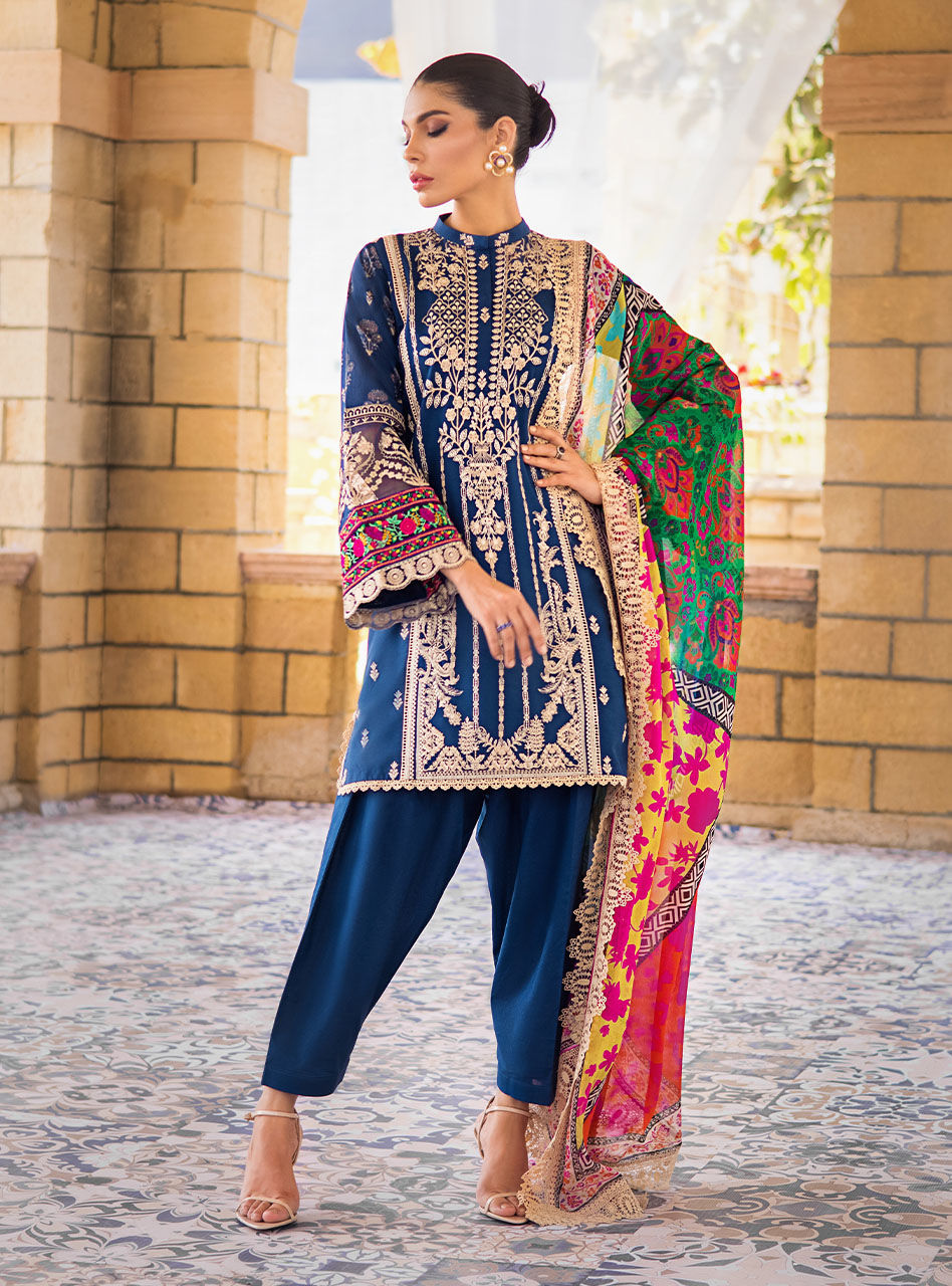 Buy Zainab Chottani | Luxury Lawn '23 Pakistani Embroidered Clothes For Women at Our Online Designer Boutique UK, Indian & Pakistani Wedding dresses online UK, Asian Clothes UK Jazmin Suits USA, Baroque Chiffon Collection 2023 & Eid Collection Outfits in USA on express shipping available @ store Lebaasonline