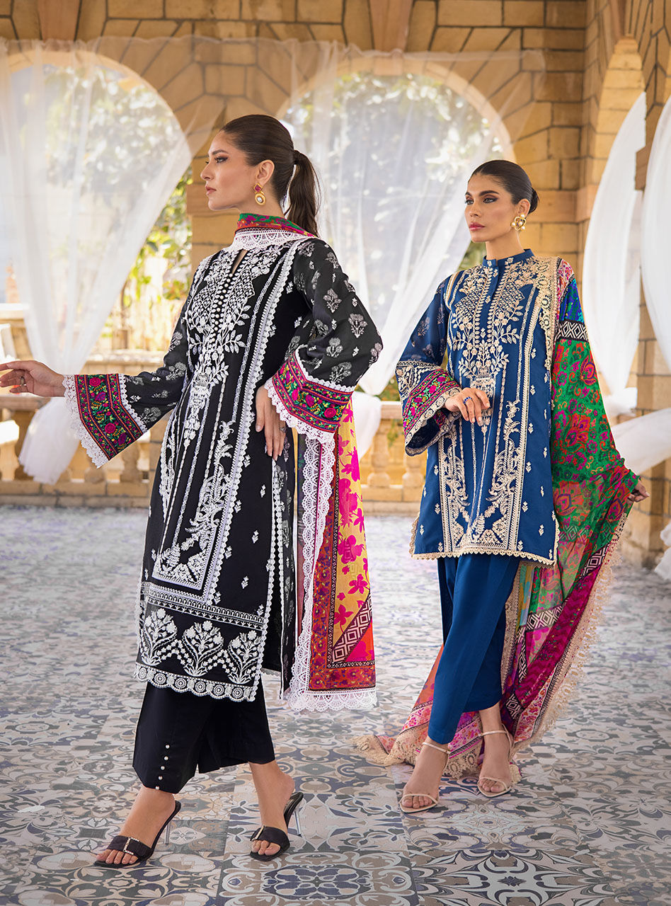 Buy Zainab Chottani | Luxury Lawn '23 Pakistani Embroidered Clothes For Women at Our Online Designer Boutique UK, Indian & Pakistani Wedding dresses online UK, Asian Clothes UK Jazmin Suits USA, Baroque Chiffon Collection 2023 & Eid Collection Outfits in USA on express shipping available @ store Lebaasonline