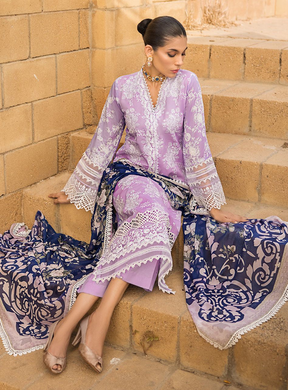 Buy Zainab Chottani | Luxury Lawn '23 Pakistani Embroidered Clothes For Women at Our Online Designer Boutique UK, Indian & Pakistani Wedding dresses online UK, Asian Clothes UK Jazmin Suits USA, Baroque Chiffon Collection 2023 & Eid Collection Outfits in USA on express shipping available @ store Lebaasonline