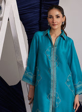 Load image into Gallery viewer, FARAH TALIB AZIZ | LUNA EID &#39;25 Pakistani designer suits is available @lebaasonline. We have various Pakistani Bridal dresses online available in brands such as Mari B, Imrozia, Suffuse pret 2025 is best for evening/party wear. Get express shipping in UK, USA, France, Belgium from Lebaasonline in Pakistani SALE