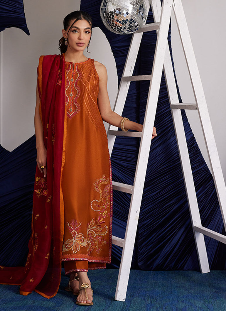 FARAH TALIB AZIZ | LUNA EID '25 Pakistani designer suits is available @lebaasonline. We have various Pakistani Bridal dresses online available in brands such as Mari B, Imrozia, Suffuse pret 2025 is best for evening/party wear. Get express shipping in UK, USA, France, Belgium from Lebaasonline in Pakistani SALE
