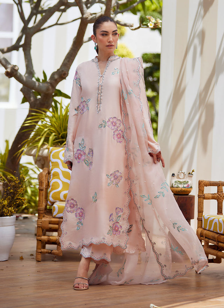 FARAH TALIB AZIZ | TARA LUXE II '25 Pakistani designer suits is available @lebaasonline. We have various Pakistani Bridal dresses online available in brands such as Mari B, Imrozia, Suffuse pret 2025 is best for evening/party wear. Get express shipping in UK, USA, France, Belgium from Lebaasonline in Pakistani SALE