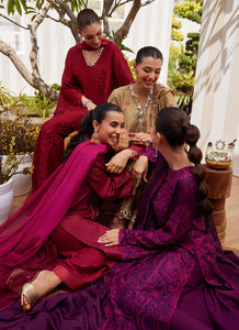 FARAH TALIB AZIZ | TARA LUXE II '25 Pakistani designer suits is available @lebaasonline. We have various Pakistani Bridal dresses online available in brands such as Mari B, Imrozia, Suffuse pret 2025 is best for evening/party wear. Get express shipping in UK, USA, France, Belgium from Lebaasonline in Pakistani SALE