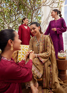 FARAH TALIB AZIZ | TARA LUXE II '25 Pakistani designer suits is available @lebaasonline. We have various Pakistani Bridal dresses online available in brands such as Mari B, Imrozia, Suffuse pret 2025 is best for evening/party wear. Get express shipping in UK, USA, France, Belgium from Lebaasonline in Pakistani SALE