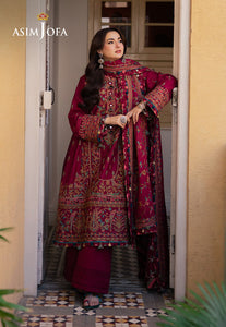 Asim Jofa | Pashmina | Embroidered Twill | AJKI-10