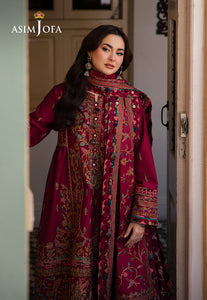 Asim Jofa | Pashmina | Embroidered Twill | AJKI-10