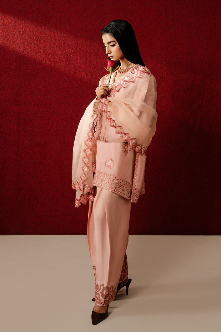 Buy ZAHA | SERAE SILK '25 Online Pakistani designer dresses at Great Price! Available For Next Day Delivery in UK, France & Germany. Zaha dresses created by Khadija Shah from Pakistan & for SALE in the UK, USA, Manchester & London. Book now ready to wear & unstitched at Lebaasonline.