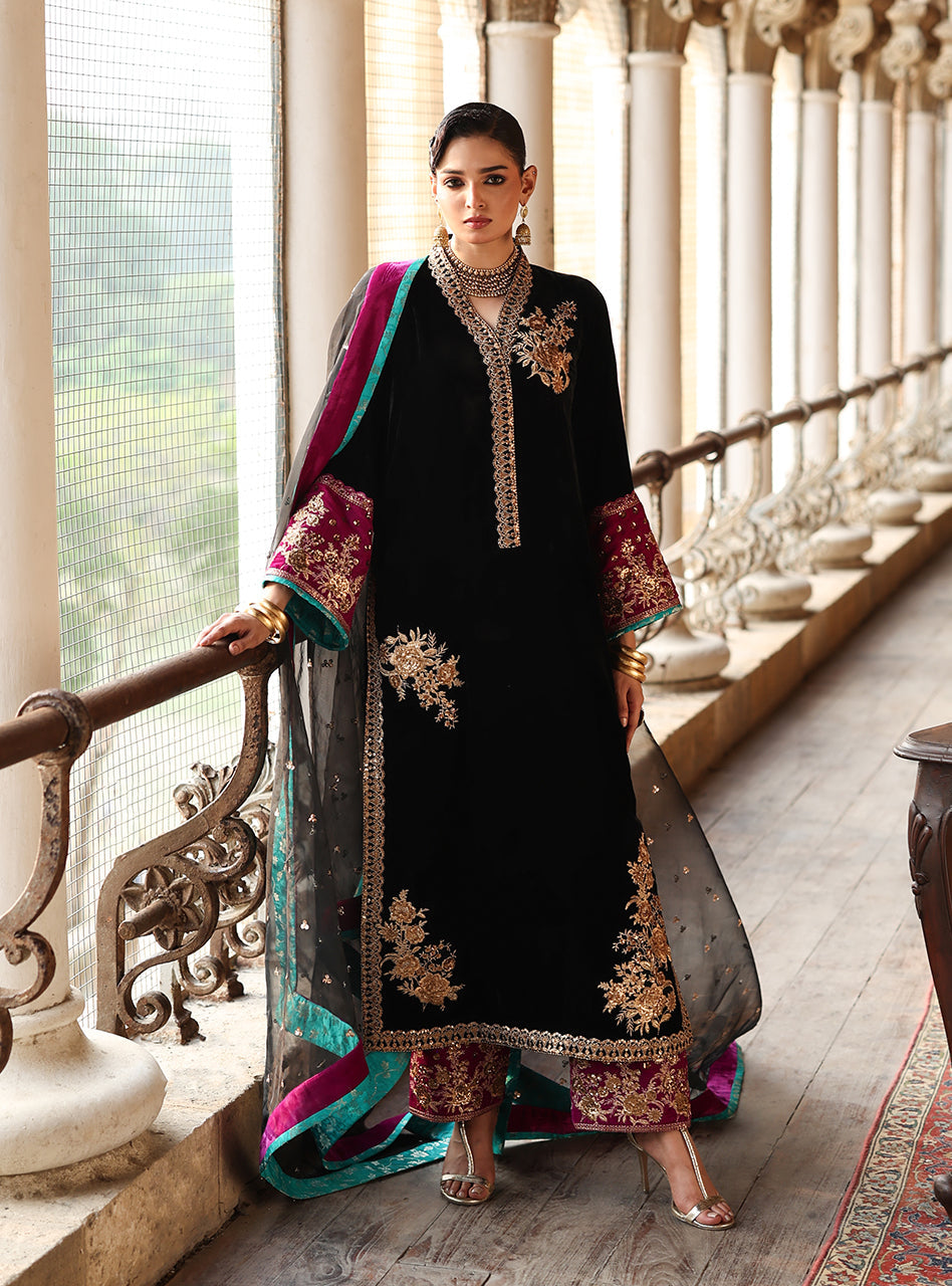 open lace back dress Zainab Chottani Pink Pakistani Lawn Suit | Floral Embroidered Summer Dress