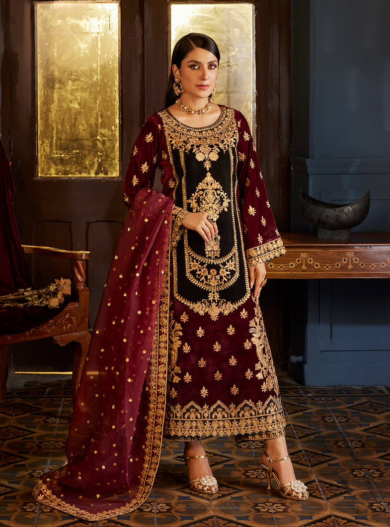 ZAINAB CHOTTANI VELVET COLLECTION '23 Velvet salwar kameez UK, Embroidered Collection at our Pakistani Designer Dresses Online Boutique. Pakistani Clothes Online UK- SALE, Zainab Chottani Wedding Suits, Luxury Lawn & Bridal Wear & Ready Made Suits for Pakistani Party Wear UK on Discount Price
