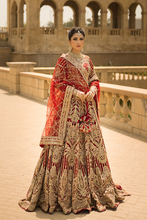Load image into Gallery viewer, Buy Erum Khan | JAHAN VOL II LUXURY EMBROIDERED  WEDDING COLLECTION 2023 from our website. We have various PAKISTANI DRESSES ONLINE IN UK. Get your unstitched or customized PAKISATNI BOUTIQUE IN UK, USA, FRACE , QATAR, DUBAI from Lebaasonline @ SALE