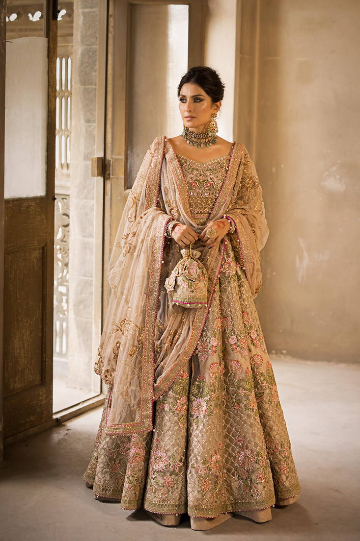 Buy Erum Khan | JAHAN VOL II LUXURY EMBROIDERED  WEDDING COLLECTION 2023 from our website. We have various PAKISTANI DRESSES ONLINE IN UK. Get your unstitched or customized PAKISATNI BOUTIQUE IN UK, USA, FRACE , QATAR, DUBAI from Lebaasonline @ SALE