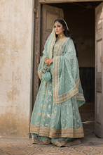 Load image into Gallery viewer, Buy Erum Khan | JAHAN VOL II LUXURY EMBROIDERED  WEDDING COLLECTION 2023 from our website. We have various PAKISTANI DRESSES ONLINE IN UK. Get your unstitched or customized PAKISATNI BOUTIQUE IN UK, USA, FRACE , QATAR, DUBAI from Lebaasonline @ SALE