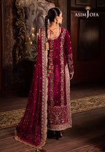 Load image into Gallery viewer, Buy ASIM JOFA | MAKHMAL - WEDDING VELVET Collection this New collection of ASIM JOFA WINTER LAWN COLLECTION 2023 from our website. We have various PAKISTANI DRESSES ONLINE IN UK, ASIM JOFA CHIFFON COLLECTION. Get your unstitched or customized PAKISATNI BOUTIQUE IN UK, USA, UAE, FRACE , QATAR, DUBAI from Lebaasonline 