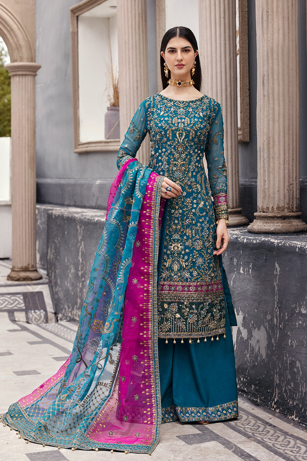 Shop EMAAN ADEEL | Nawabzadi Embroidered '24 @lebaasonline Net Embroidered hand mirror work, New Indian Wedding dresses online USA & Pakistani Designer Partywear Suits in the UK and USA at LebaasOnline. Browse new EMAAN ADEEL - 2024 Pakistani Dress & Nikah dresses SALE at LebaasOnline. 
