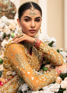 GULAAL | Embroidered Chiffon Pakistani designer dress is available @lebaasonline. The Pakistani Wedding dresses of Maria B, Gulaal can be customized for Bridal/party wear. Get express shipping in UK, USA, France, Germany for Asian Outfits USA. Maria B Sale online can be availed here!!