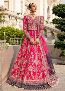 GULAAL | Embroidered Chiffon Pakistani designer dress is available @lebaasonline. The Pakistani Wedding dresses of Maria B, Gulaal can be customized for Bridal/party wear. Get express shipping in UK, USA, France, Germany for Asian Outfits USA. Maria B Sale online can be availed here!!