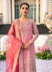 GULAAL | Embroidered Chiffon Pakistani designer dress is available @lebaasonline. The Pakistani Wedding dresses of Maria B, Gulaal can be customized for Bridal/party wear. Get express shipping in UK, USA, France, Germany for Asian Outfits USA. Maria B Sale online can be availed here!!