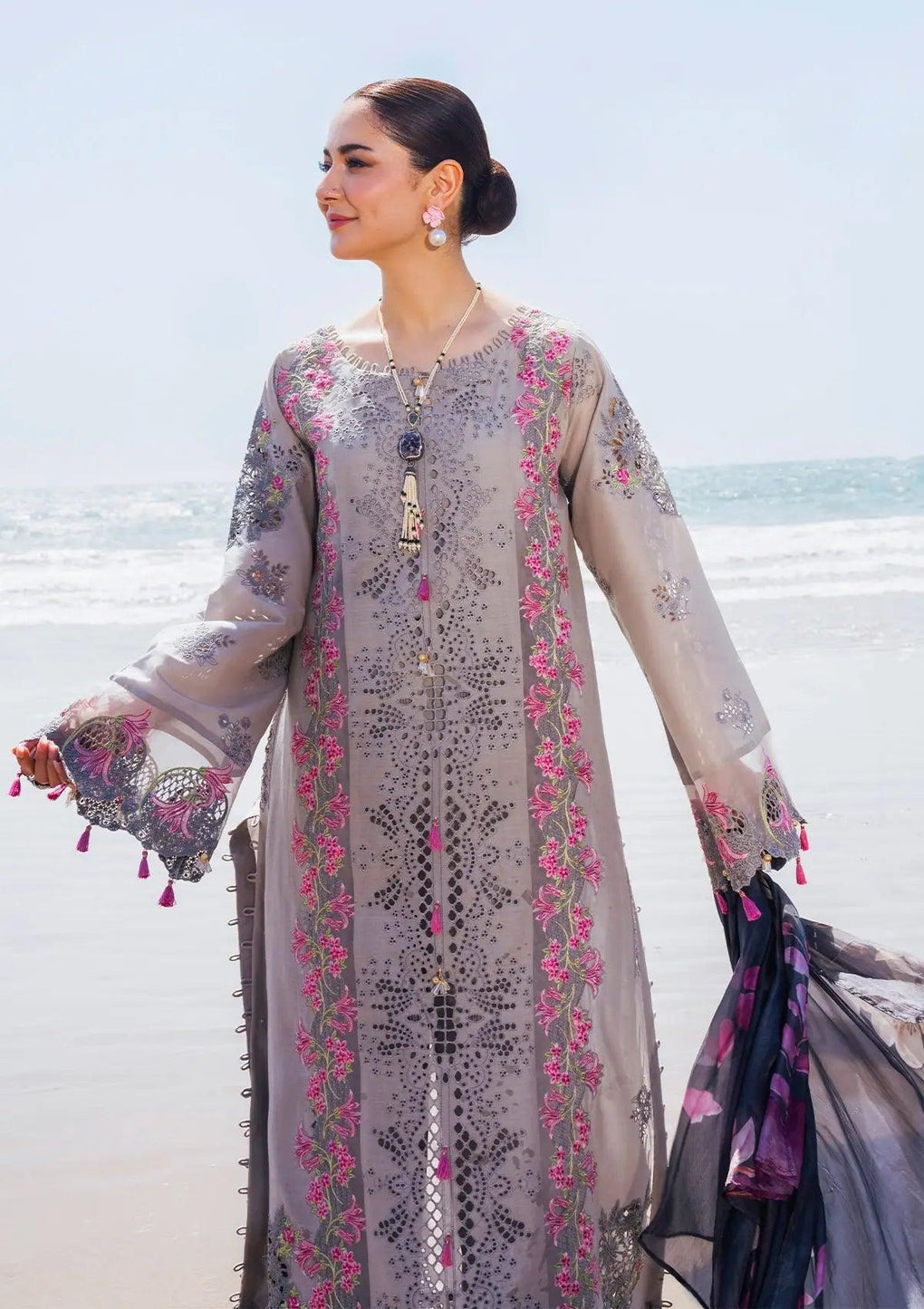 ELAF | HAI KUCH" FESTIVE LAWN 2024 | EHK-04 Alyaanah - LebaasOnline 
