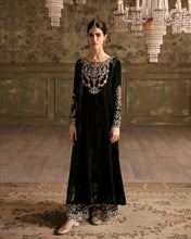 Load image into Gallery viewer, Faiza Saqlain | Manaar - Velvet Collection &#39;23 available at Lebaasonline. The largest stockiest of Dresses in the UK. Shop Maria B Clothes Pakistani wedding. Afrozeh wedding, Faiza Saqlain, Qalamkar Embroidered on discounted price in UK USA Manchester London Australia Belgium UAE France Germany Birmingham on Sale.