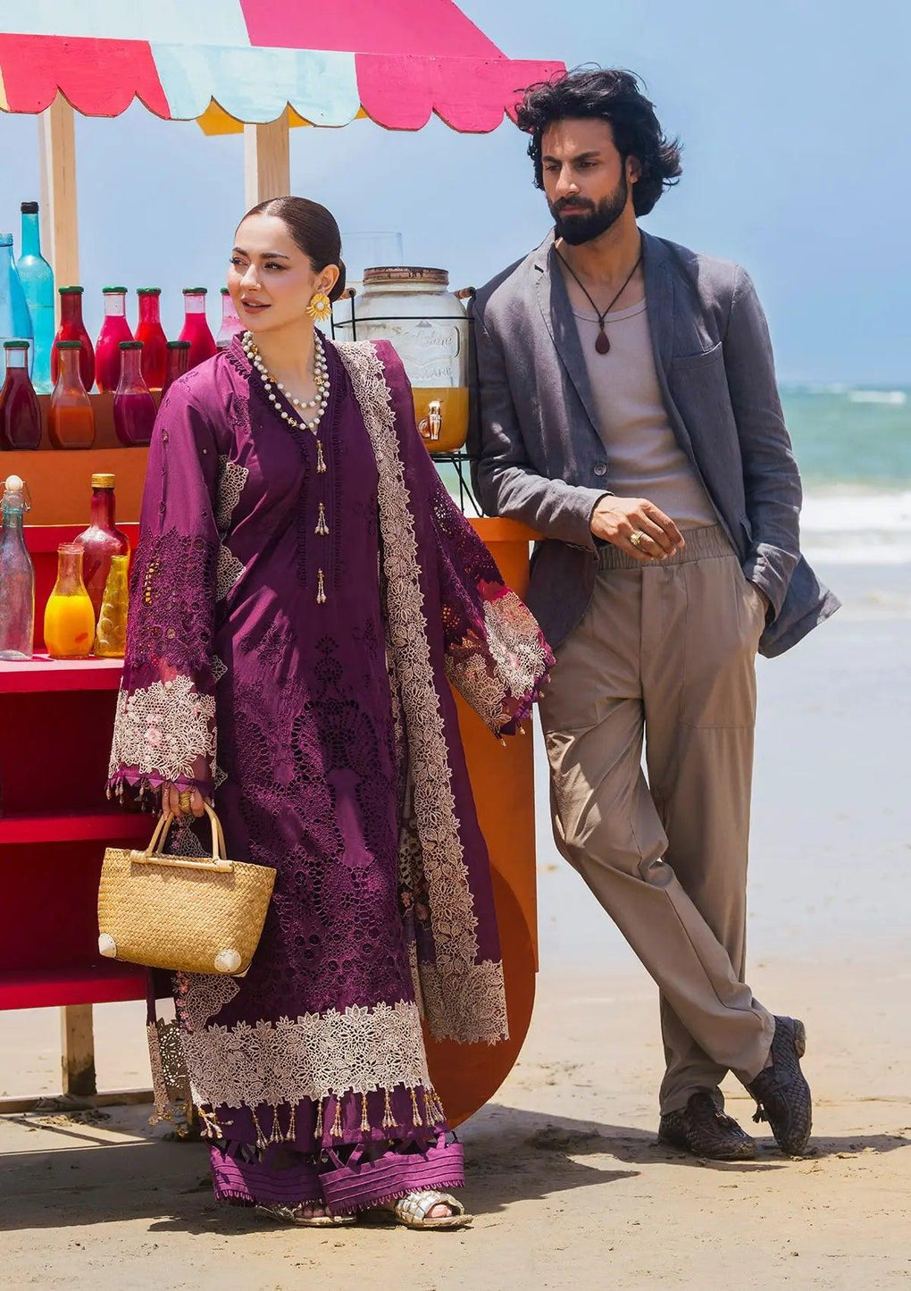 ELAF | HAI KUCH" FESTIVE LAWN 2024 | EHK-06 Hania - LebaasOnline 