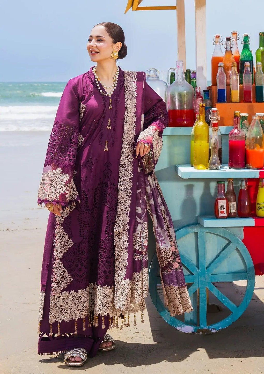 ELAF | HAI KUCH" FESTIVE LAWN 2024 | EHK-06 Hania - LebaasOnline 