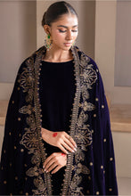 Load image into Gallery viewer, Buy BAROQUE | EMBROIDERED VELVET SHAWL 2023, Pakistani Designer Shawl with discount code and sale price. Shop Pakistani Clothes Online UK- BAROQUE Chiffon for Wedding, Luxury Lawn 2023 Embroidered Chiffon, Velvet Suits, Winter dresses &amp; Bridal Wear &amp; Ready Made Suits for Pakistani Party Wear UK and USA at LebaasOnline.