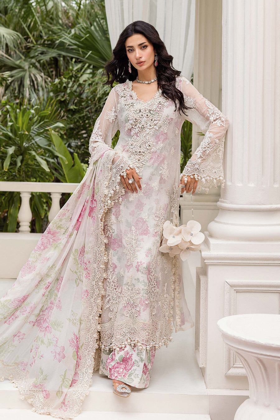 Buy Maria B Mbroidered Chiffon 2025 | MPC-25-101 Chiffon Pakistani designer dresses in UK from our website We have all Pakistani designer clothes of Maria b Chiffon 2025 Imrozia, Sobia Nazir Various Pakistani boutique dresses can be bought online from our website Lebaasonline in UK , USA, America