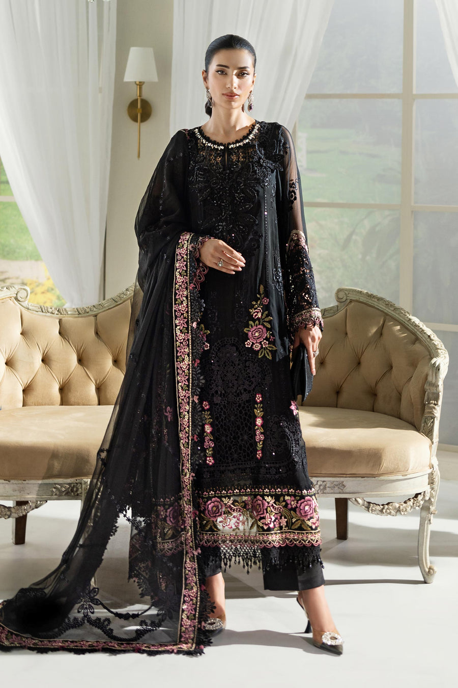 Buy Maria B Mbroidered Chiffon 2025 | MPC-25-104 Chiffon Pakistani designer dresses in UK from our website We have all Pakistani designer clothes of Maria b Chiffon 2025 Imrozia, Sobia Nazir Various Pakistani boutique dresses can be bought online from our website Lebaasonline in UK , USA, America