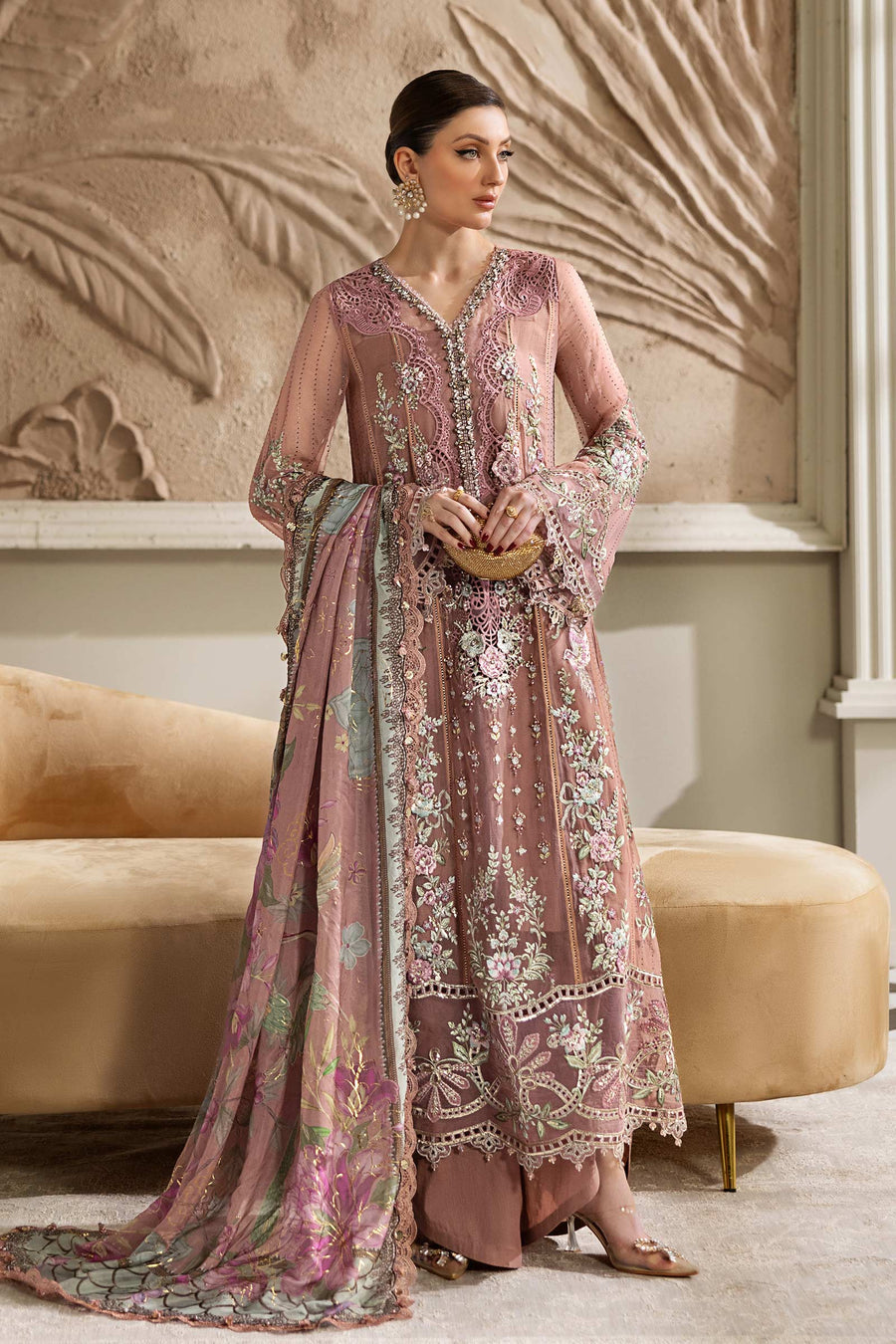Maria B Mbroidered Chiffon 2025| MPC-25-105